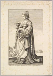 Kvinna, mitten av 1700-1800-talet.