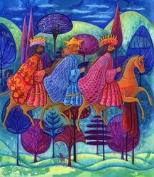 The Three Kings Christmas, 2004, (bläck och gouache)