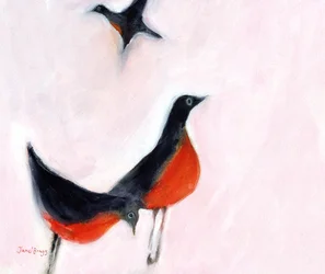 Robins from Memory, ca 2019 (akvarell på papper)