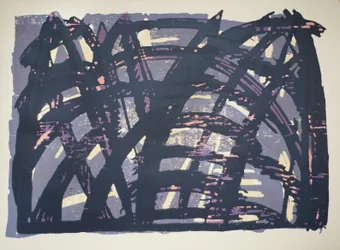 Head On (ii), 2014 (Kedjesågsträsnitt och silkscreen)