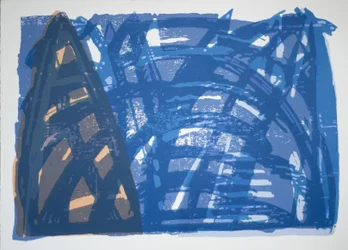 Head On (iv), 2014 (Kedjesågsträsnitt och silkscreen)