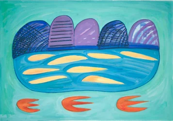 Mountains and Loch, 2015 (akvarell och gouache)