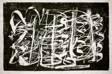 Tidens musik, 2014 (motorsågsträsnitt på rispapper)