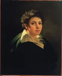""Självporträtt"" Målning av Janos Rombauer (1782-1849) 1813 State A. Pushkin Museum of Fine Arts, Moskva