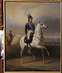 Ivan Fyodorovich Paskevich (1782-1856), greve av Erivan, vicekung av Polen. (Ivan Fyodorovich Paskevich, greve av Erivan, vicekung i kungariket Polen). Målning av January (Janvier) Suchodolski (1797-1875), olja på duk, cirka 1830. Polsk konst, ca.