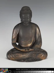 Amida Buddha på en Lotus Piedestal