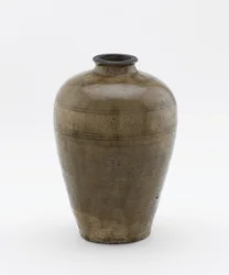 Flaska, Seto, Aichi-prefekturen, Muromachi-perioden, tidigt 1400-tal (keramik)