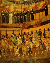 Detalj från Jesuiternas martyrskap i Japan 1622 (akvarell på papper)