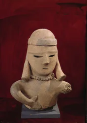 Haniwa figur, 250-550 (röd lergods)