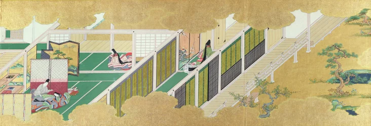 Japansk interiör (scrollmålning)