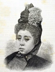 Meiji-eran. Prinsessan Komatsu av Japan. Illustration av 1887 (gravyr)
