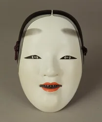 Japansk nō-teatermask av en ung kvinna