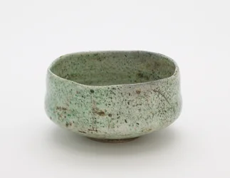 Teskål med falsk Raku-sigill, okänd Raku-verkstad