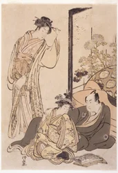 Tre figurer, ca 1760-1810 (träsnitt)