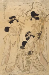 Untitled (Three Women) (träblock i färg)