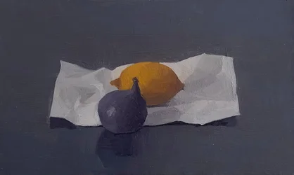 Fikon och citron, 2016 (olja på lindved)