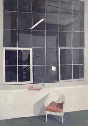 Studio Interior at Night, 2022 (olja på duk)