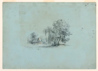 Teckning, lantlig scen, 1847