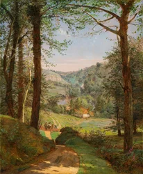 Luccombe Chine, Isle of Wight 1861 (olja på duk)