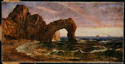 Solnedgång vid Etretat, 1894