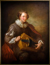 Porträtt av en hurdy-gurdy-spelare