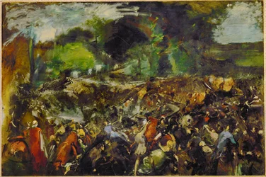 Berezowskis mordförsök på tsar Alexander II (olja på duk)