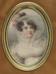 Porträtt av Hortense de Perregaux, hertiginna av Ragusa