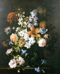 Stilleben av blommor (olja på duk)