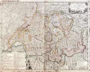 Frankrike (region: Lorraine, Alsace, Franche-Comté, Rhône-Alpes), Schweiz, Tyskland (delstat: Baden-Württemberg, Bayern), Liechtenstein, Österrike (delstat: Voralberg), Italien (region: Lombardiet, Piemonte, Aostadalen)