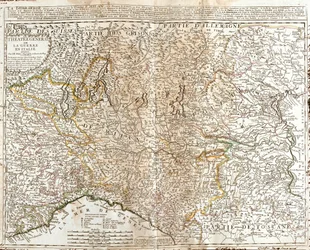 Schweiz (Kanton: Ticino), Italien (Region: Aostadalen, Piemonte, Lombardiet, Trentino-Alto Adige, Veneto, Friuli-Venezia Giulia, Emilia-Romagna, Toscana, Ligurien)