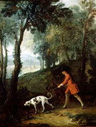 The Huntsman with a Tufter on a Leash, c.1727 (olja på duk)