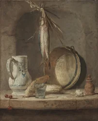 Stilleben med sillar, ca 1735 (olja på duk)