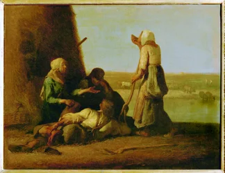 Le Repos des Faneurs, resten av höbärgarna (målning på duk)