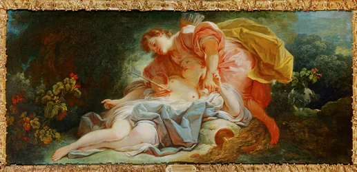 Procris och Cephalos (målning på duk)
