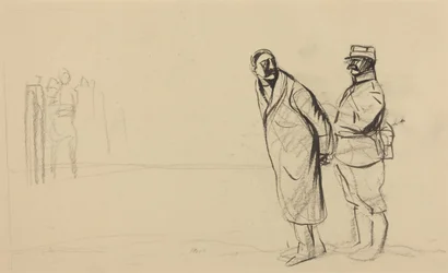 Vid fronten i Vincennes. Bolo pacha, ca 1914-1919 (bläck på papper)