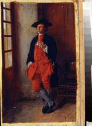 Rökning. Att röka. Målning av Ernest Jean Louis Meissonier (1815-1891)