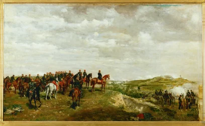 Napoleon III vid slaget vid Solferino (olja på duk)