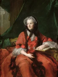 Porträtt av Madame Maria Leszczynska (1703-68) 1748 (olja på duk)