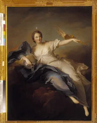 Porträtt av Madame de Chateauroux som Aurora