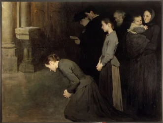Den ödmjuka målningens bön av Jean Henri Geoffroy dit Geo (1853-1924) 1893 Sön. 1,45x1,92 m Dijon, Musee des Beaux Arts