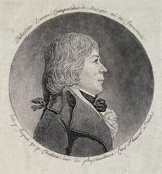 Sebastien Demar (1763-1832) graverad av Gilles-Louis Chretien (1754-1811) (gravyr)