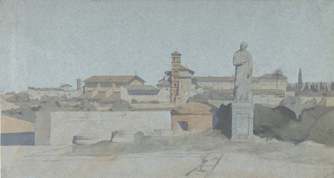 SS. Giovanni e Paolo, sett från Villa Mattei, Rom, .