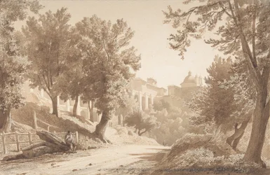 Utsikt över Ariccia, 1853.