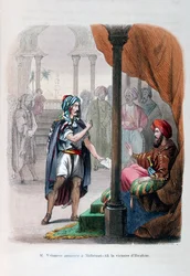 M Vaissière tillkännager Ibrahim Pashas seger till Mehmet Ali, 1818, 1847