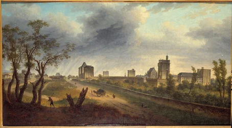 Utsikt över slottet i Vincennes Målning av Adrien Guignet (1816-1854)