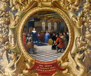 Ludvig X den busiga emanciperar de livegna 1315