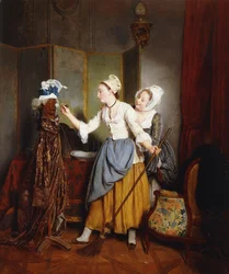 Påklädning av en skyltdocka - La Toilette de Mannequin, 1835