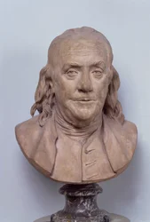 Byst av Benjamin Franklin (1706-90) 1778 (terrakotta) (se även 102249)