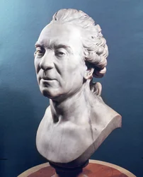 Byst av Georges Louis Leclerc (1707-88) Comte de Buffon, ca 1783 (marmor)