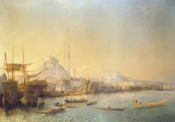 En vid utsikt över Konstantinopel och Gyllene hornet, 1840